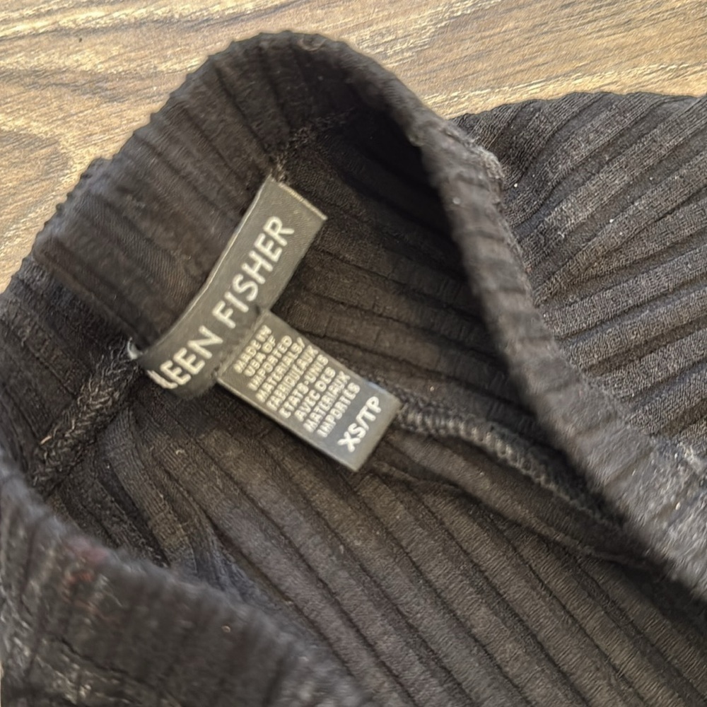 Eileen Fisher Textured Stretch Rib Pant - Picture 5 of 6